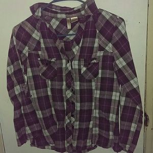 Purple plad shirt
